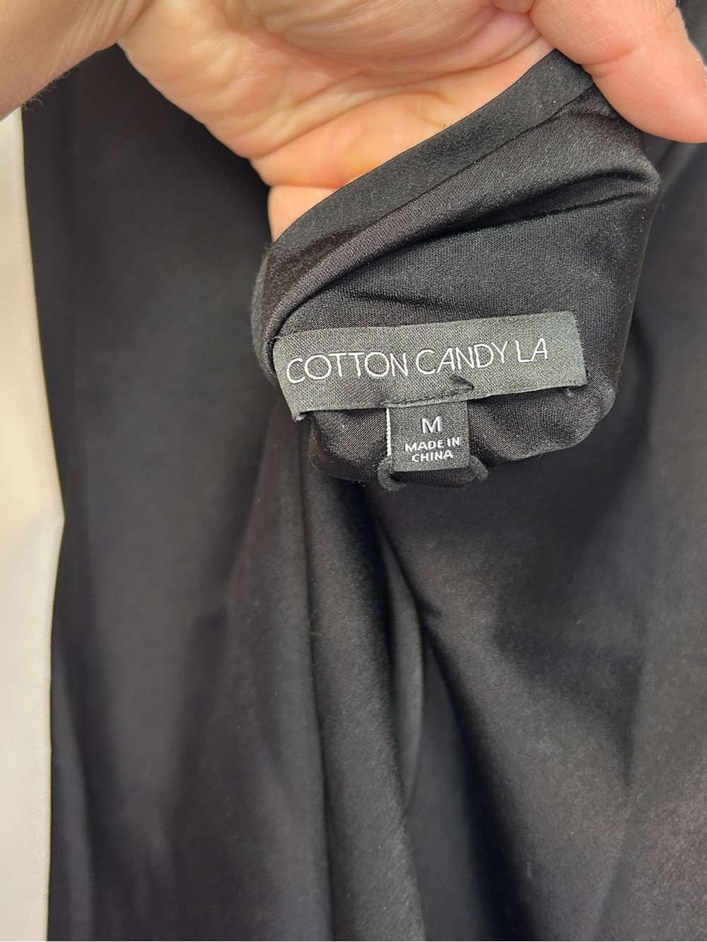 NWT Cotton Candy LA Angelika Silk Dress Black Size Medium Strapless Open Back - Picture 7 of 7
